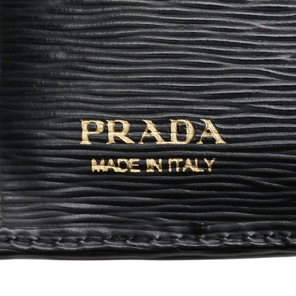 Prada Vitello Move Bifold Wallet 1MV204 Black Leather Women's PRADA - Picture 8 of 10